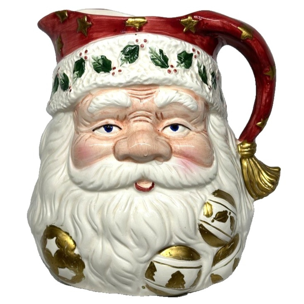 Santa Claus Milk or‎ Eggnog Pitcher, World Bazaar Inc, Santa Head, Classics